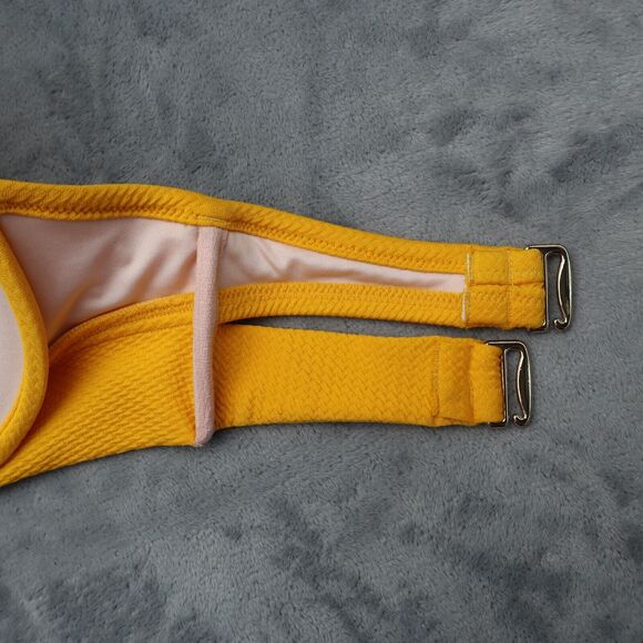 Shade and Shore Swim Wear Bra Womens 36 C Yellow Underwire Halter Bikini Top - Picture 15 of 16